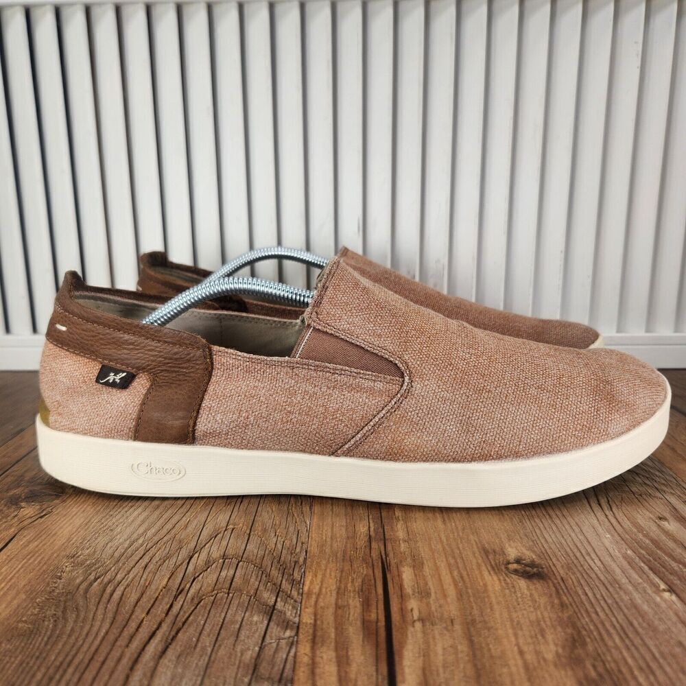 Chaco Davis Loafer J106129 Men's Sz 13 Brown Canvas Casual Slip On Comfort Shoes